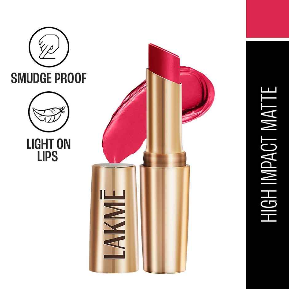 Lakme 9to5 Powerplay Priming Matte Lipstick, Lasts 16hrs, Scarlet Surge