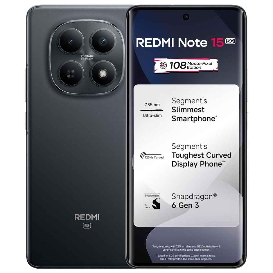 Note 15 5G | 8GB RAM | 128GB Storage | 6.77 inch Display | 5G | Black