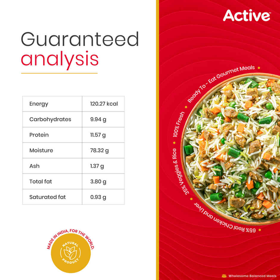 Active Chicken Biryani Fresh Dog Food