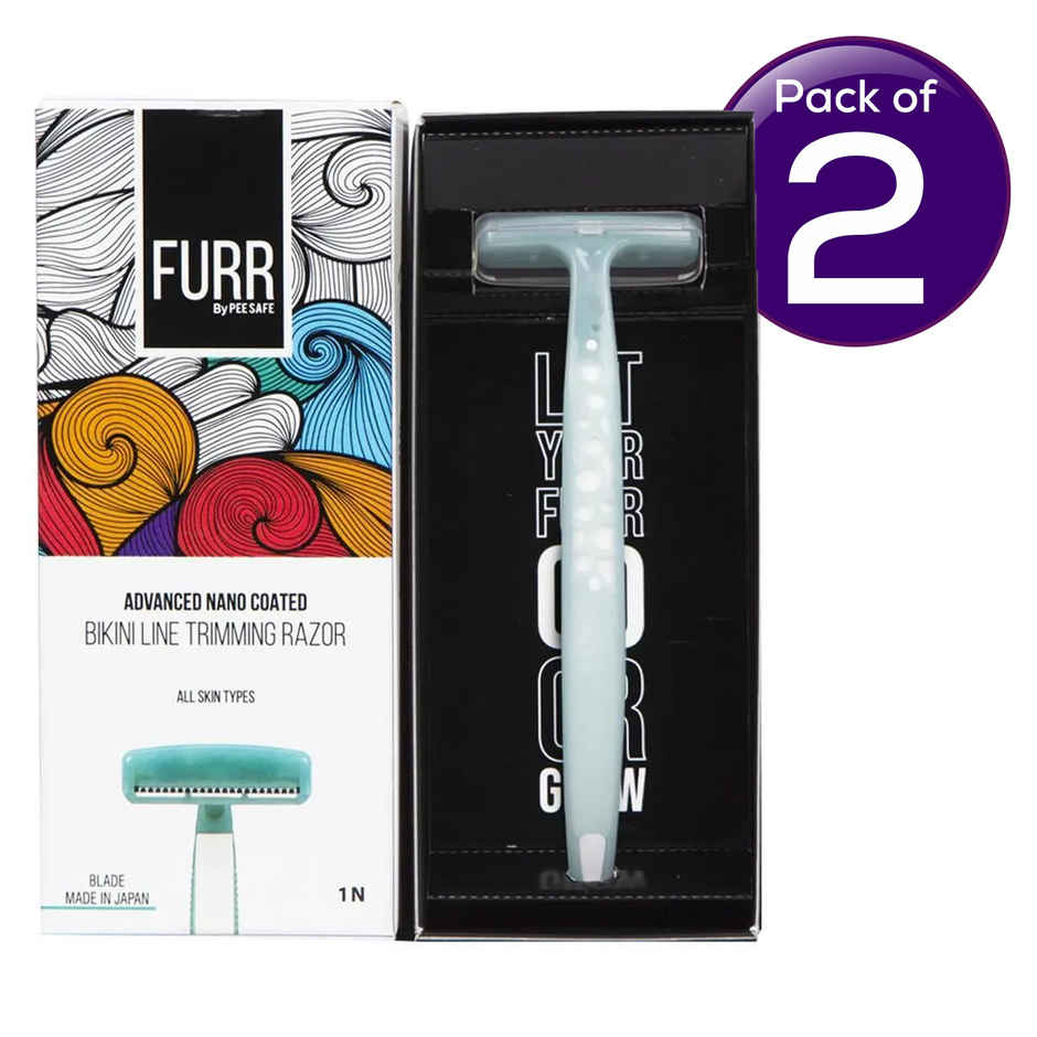 FURR By Pee Safe Bikini Line Trimming Razor | Safe & Precise Shaving for Sensitive Skin Combo