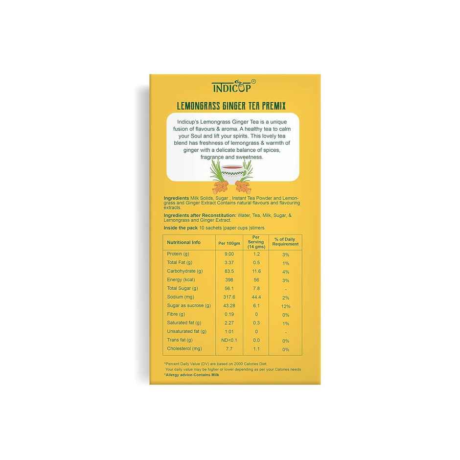 Indicup Lemongrass and Ginger Tea Premix