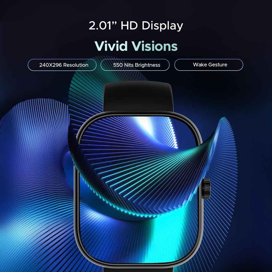 boAt Wave Sigma 3 Smartwatch | 2.01" Display | BT Calling - Active Black