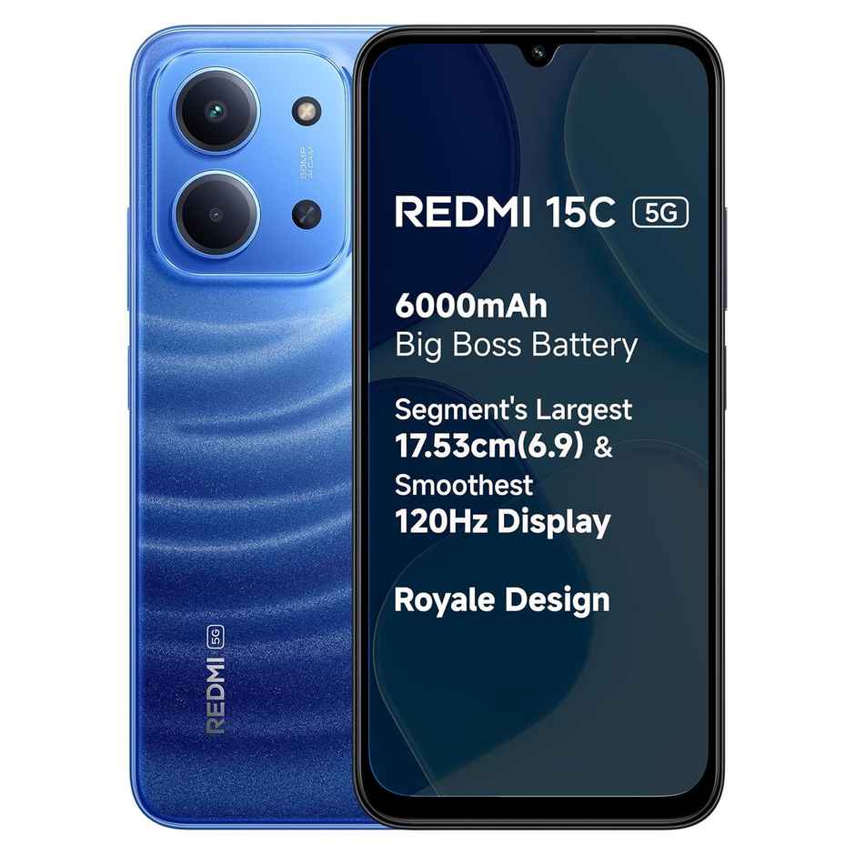 Redmi 15C 5G Smartphone | 6GB RAM | 128GB Storage | 6.9 inch Display | 5G | Moonlight Blue
