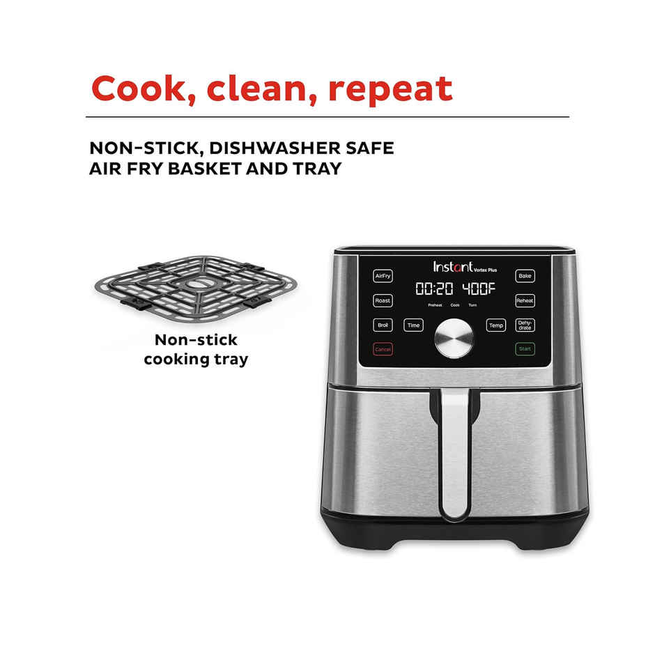 Instant Pot Air Fryer,Vortex 6 Litre,360� Evencrisp Technology,Uses 95 % Less Oil 1500W