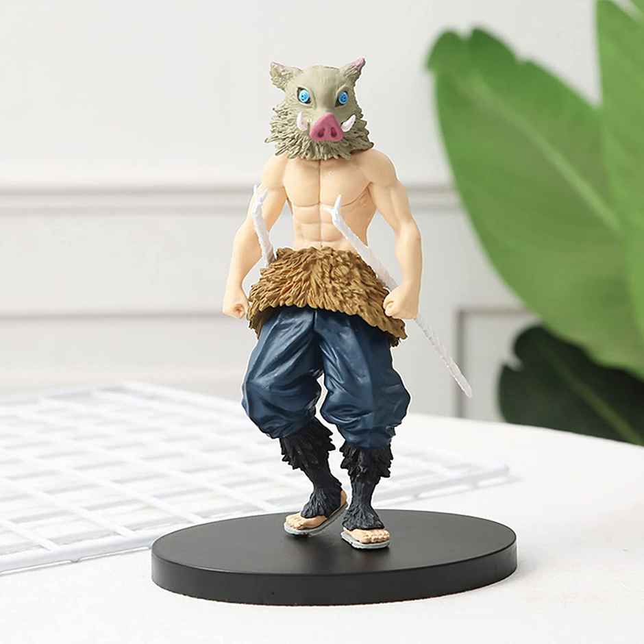 Awestuffs Inosuke Demon Slayer Action Figure Limited Edition for Car Dashboard