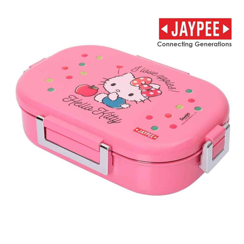 Jaypee Missteel Stainless Steel Insulated Lunch Box for Kids, Hello Kitty Print Dark Pink, 650ml