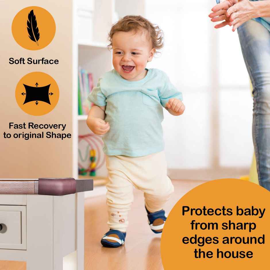 LuvLap Furniture Corner Guard for Baby safety, Pre-taped 3M Adhesive, 10 Pcs, Non Toxic, BPA Free