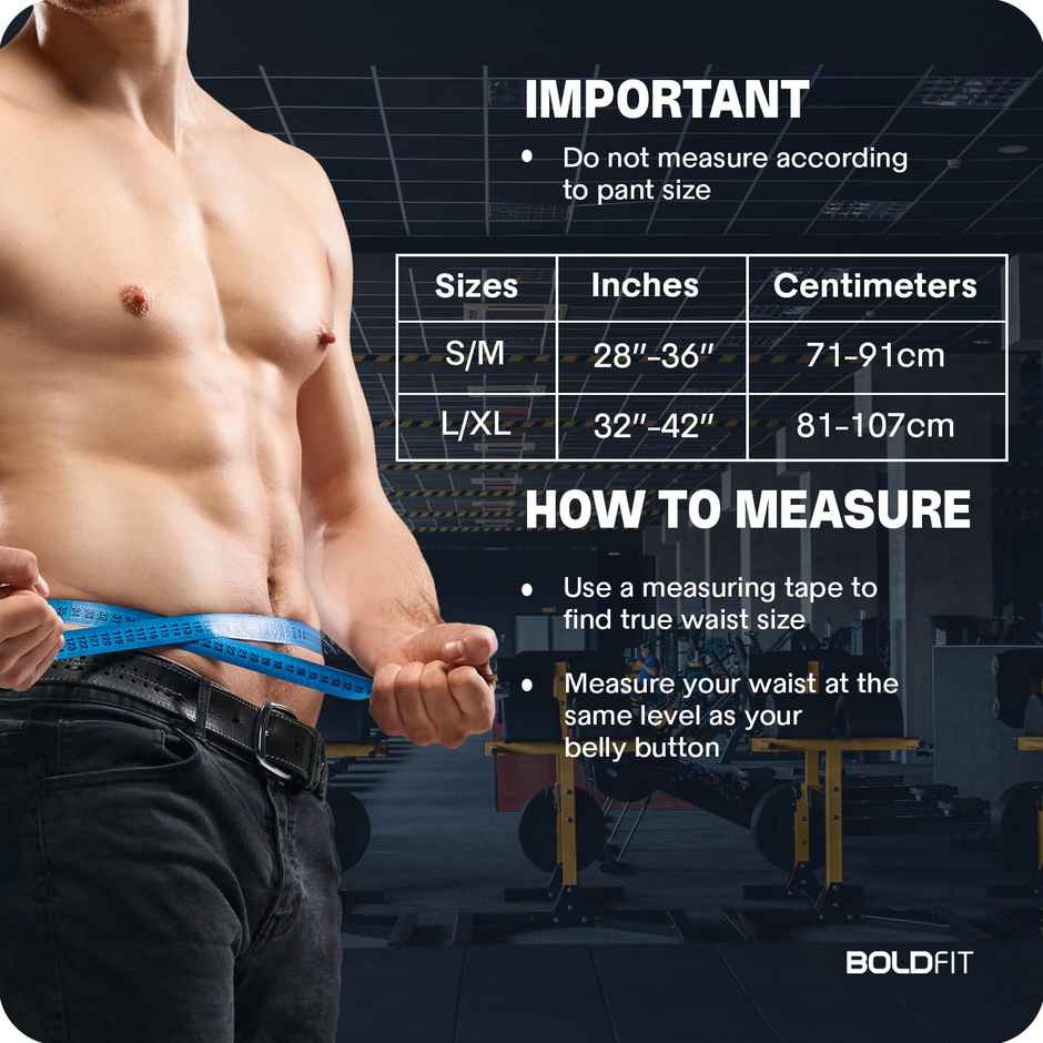 Boldfit Gym Belt For Men For Workout Lever Deadlift Weight Lifting Extralarge