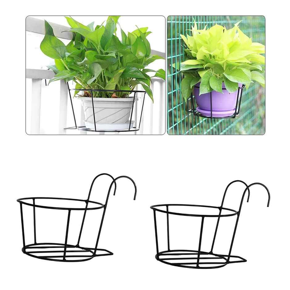 Cinagro Gardening Metal Hanging Planters - Hanging Haven - 2 Pack