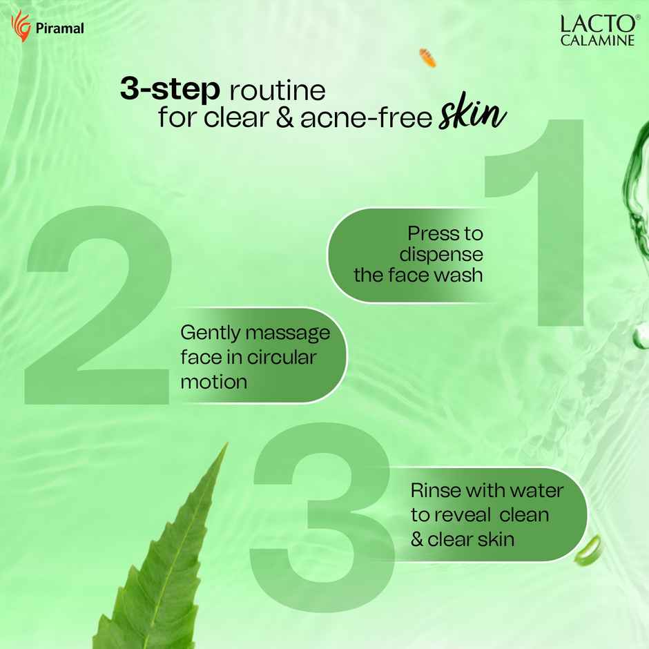 Lacto Calamine Facewash With Neem, Aloe Vera & Turmeric