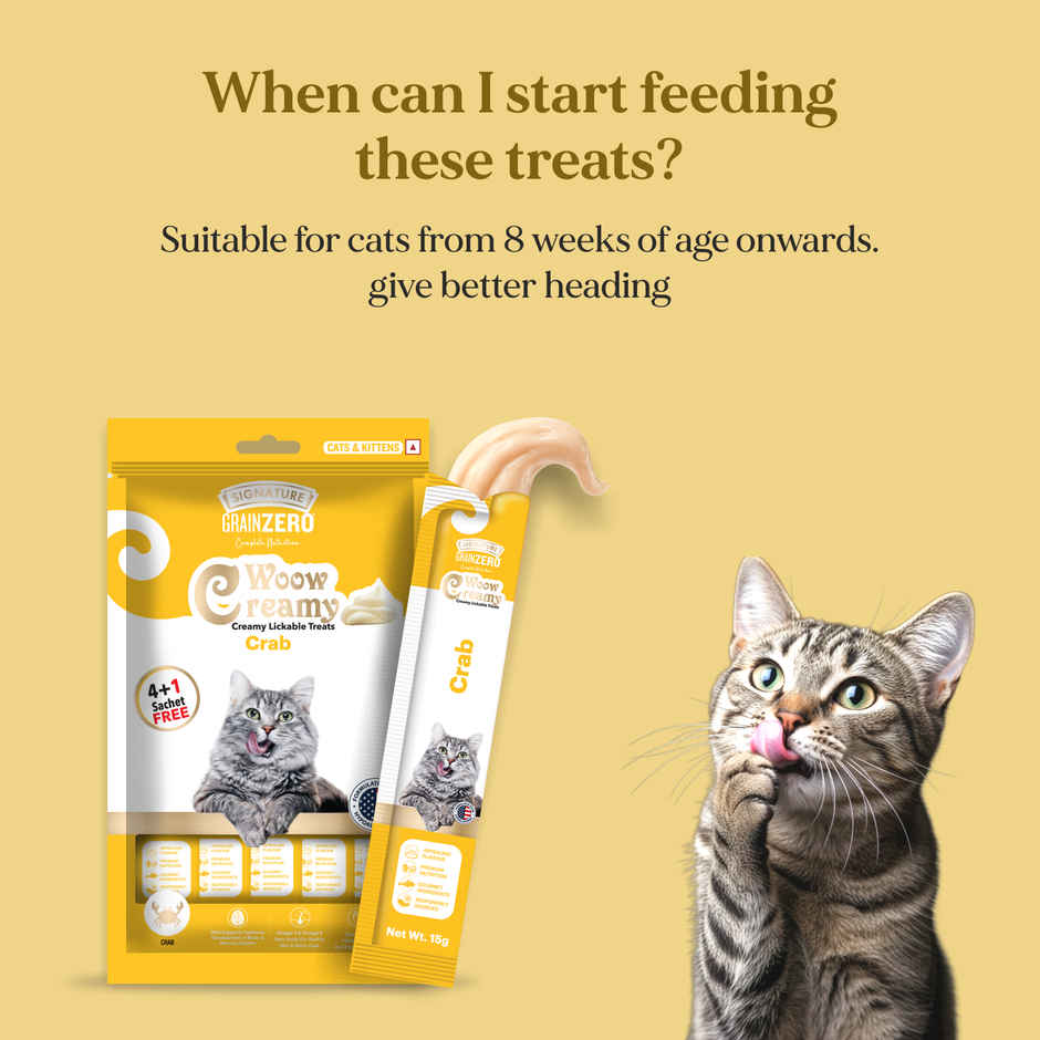 Grain Zero Creamy Lickable Cat Treat - Crab