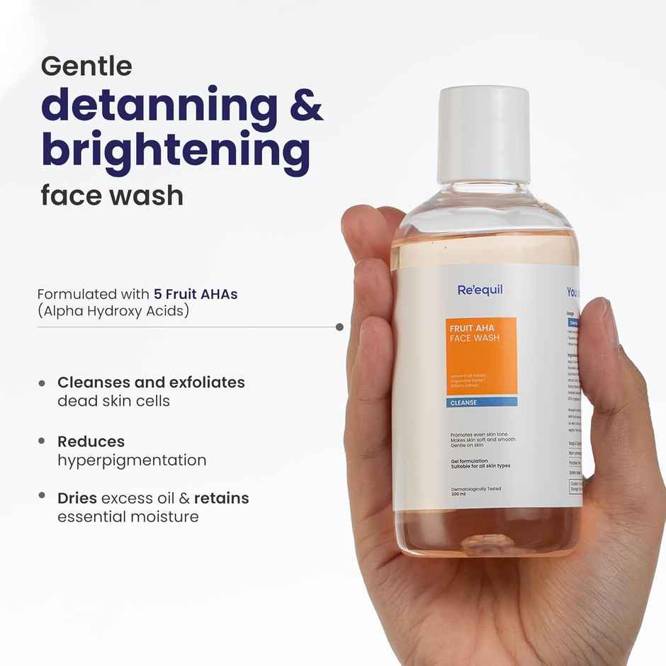 Re'Equil Fruit Aha Face Wash For Hyperpigmentation & Skin Brightening