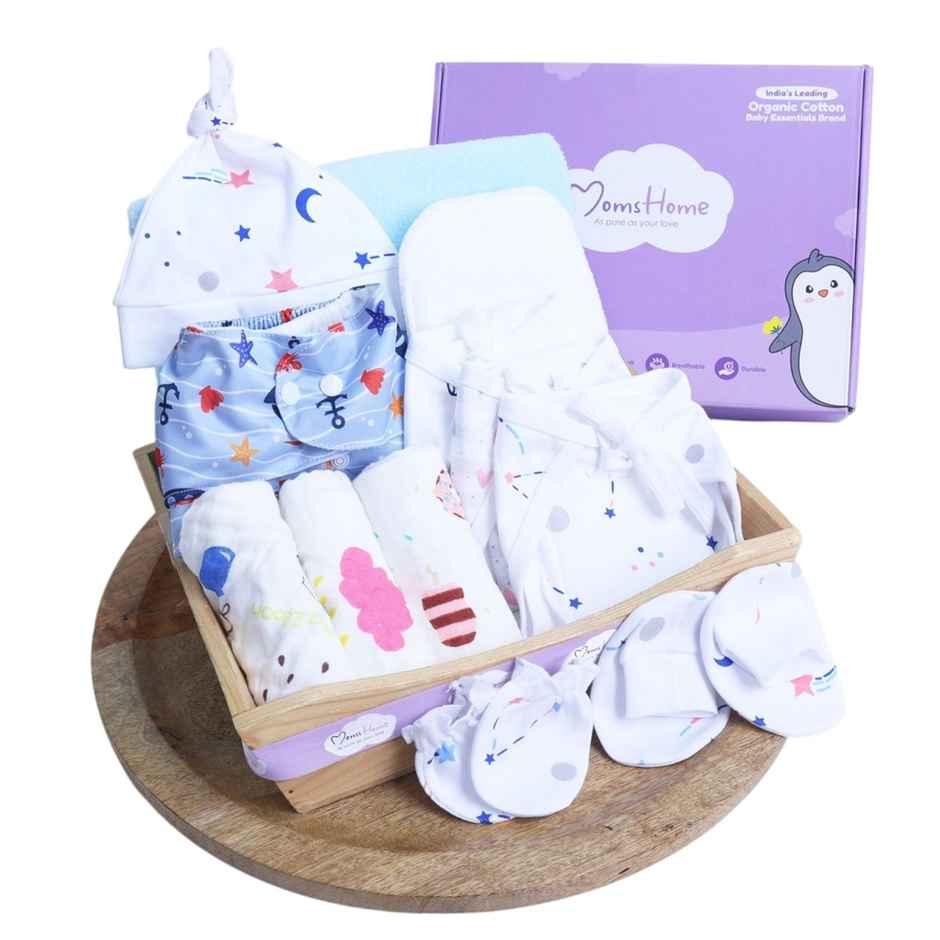 Moms Home Organic Cotton New Born Diaper | NB | 12 pcs