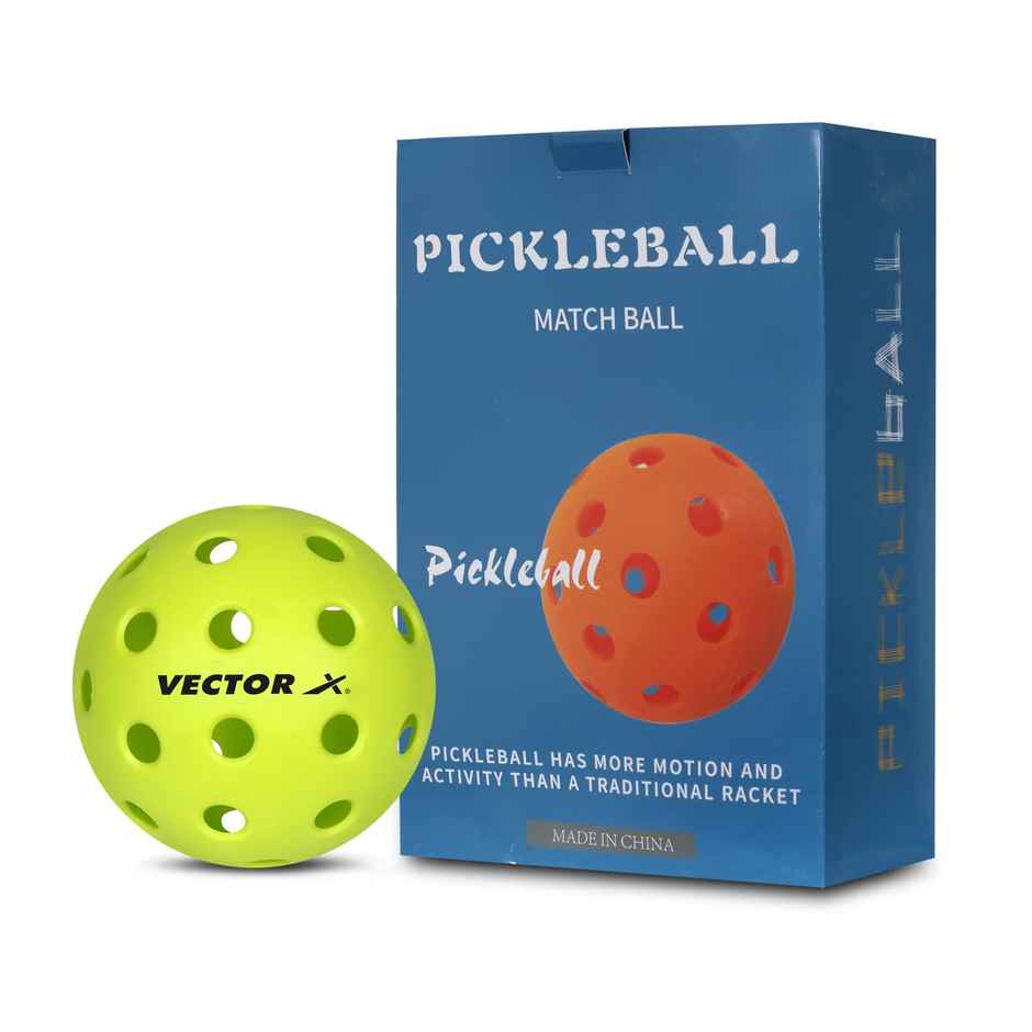 Vector X Pickleball-Softer Feel Recreational & Club Play Pickleball For Tournament | Set Of 6 - Assorted
