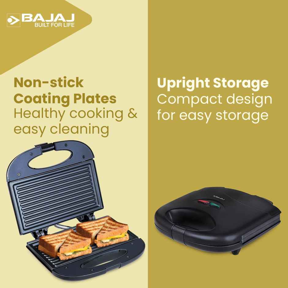 Bajaj Swx 4 Deluxe 800-Watt 2-Slice Grill Sandwich Maker