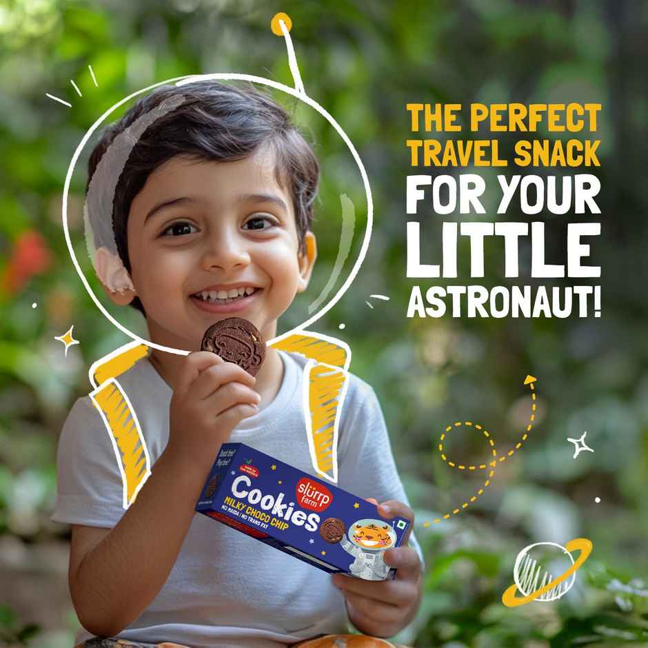 Slurrp Farm No Maida Milky Choco Chip Cookies - Yummy Biscuits for Kids