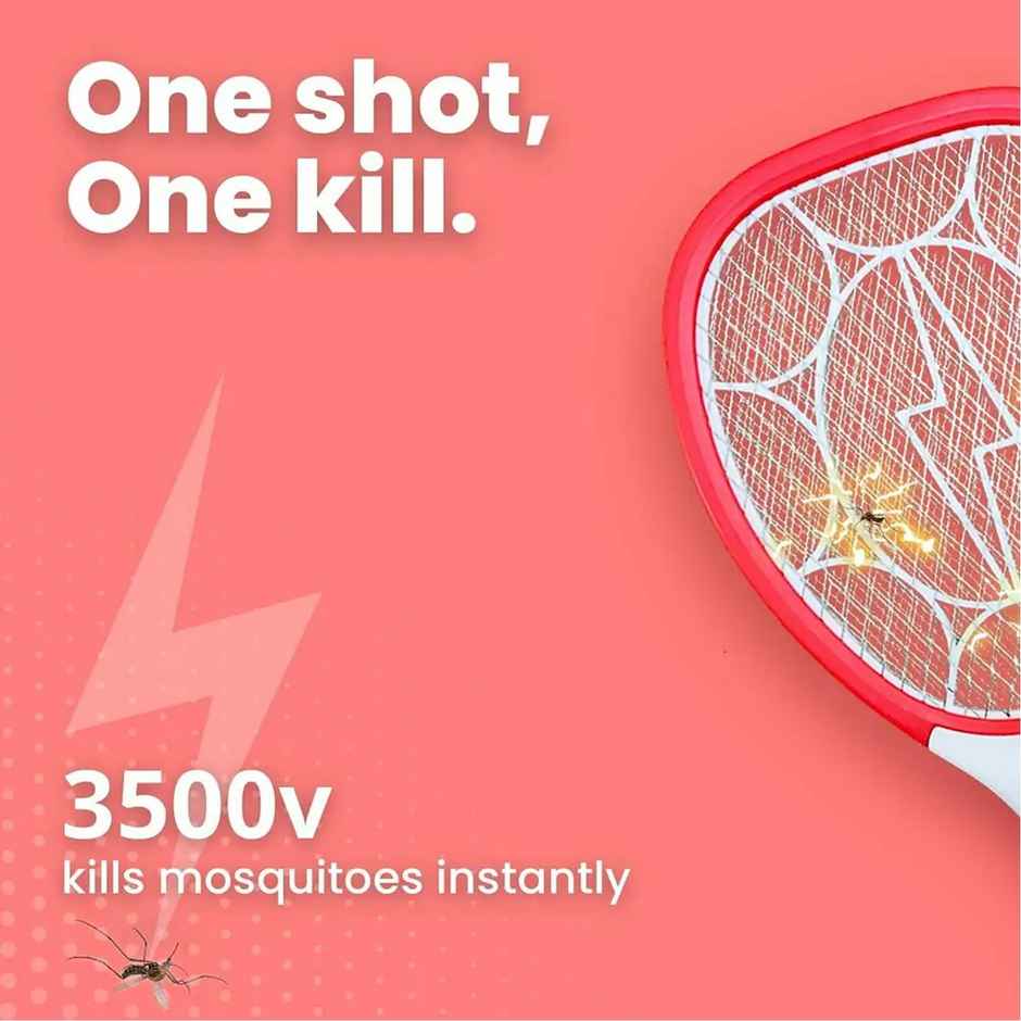 Mr. Right Rechargeable Mosquito Racket With LED | Light Rechargeable Battery