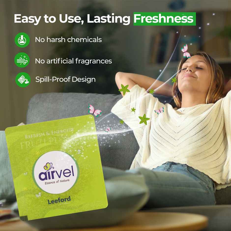 Airvel Fruity Punch Gel Pouch Air Freshener | Long-Lasting & Odor Control