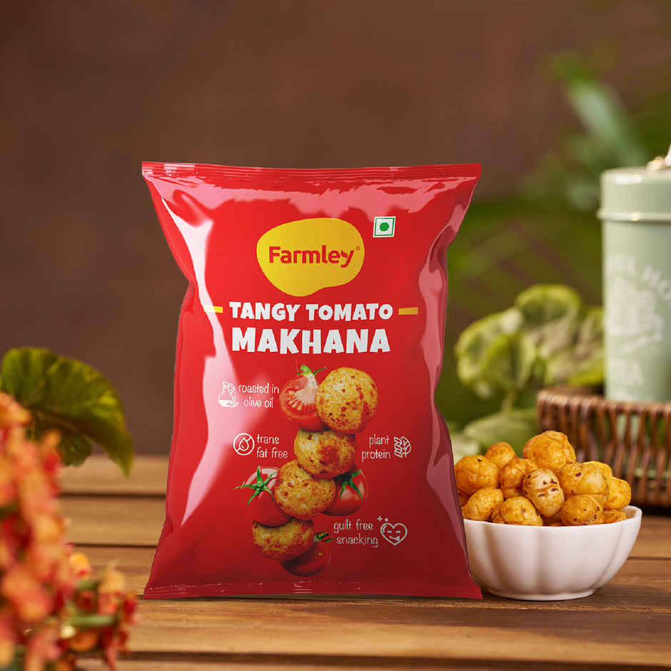 Farmley Tangy Tomato Makhana Roasted In Olive Oil Healthy Snacks