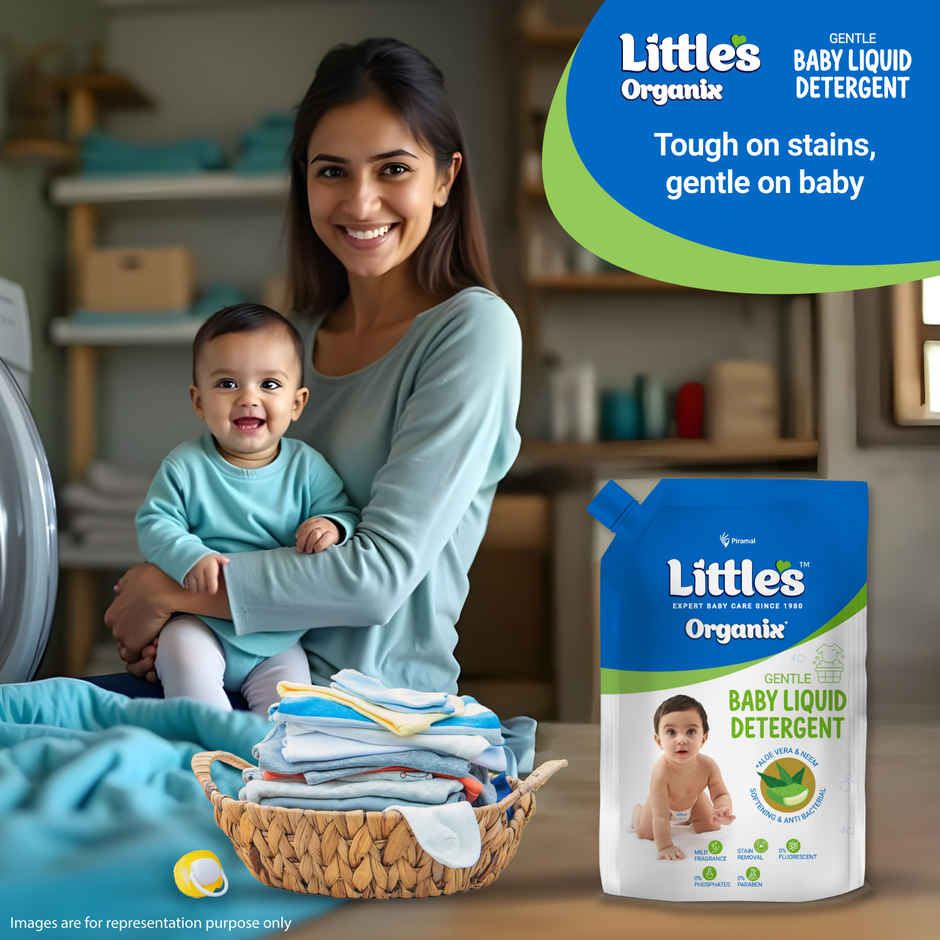 Little's Organix Gentle Baby Detergent Liquid for Clothes | Anti-Bacterial Liquid Detergent