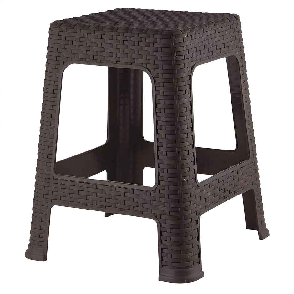 Kuber Industries Plastic Sitting Stool | Bedroom | Kitchen | Living Room | Brown