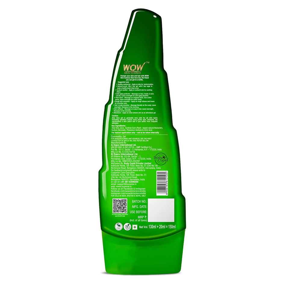 WOW Skin Science Aloe Vera Gel 