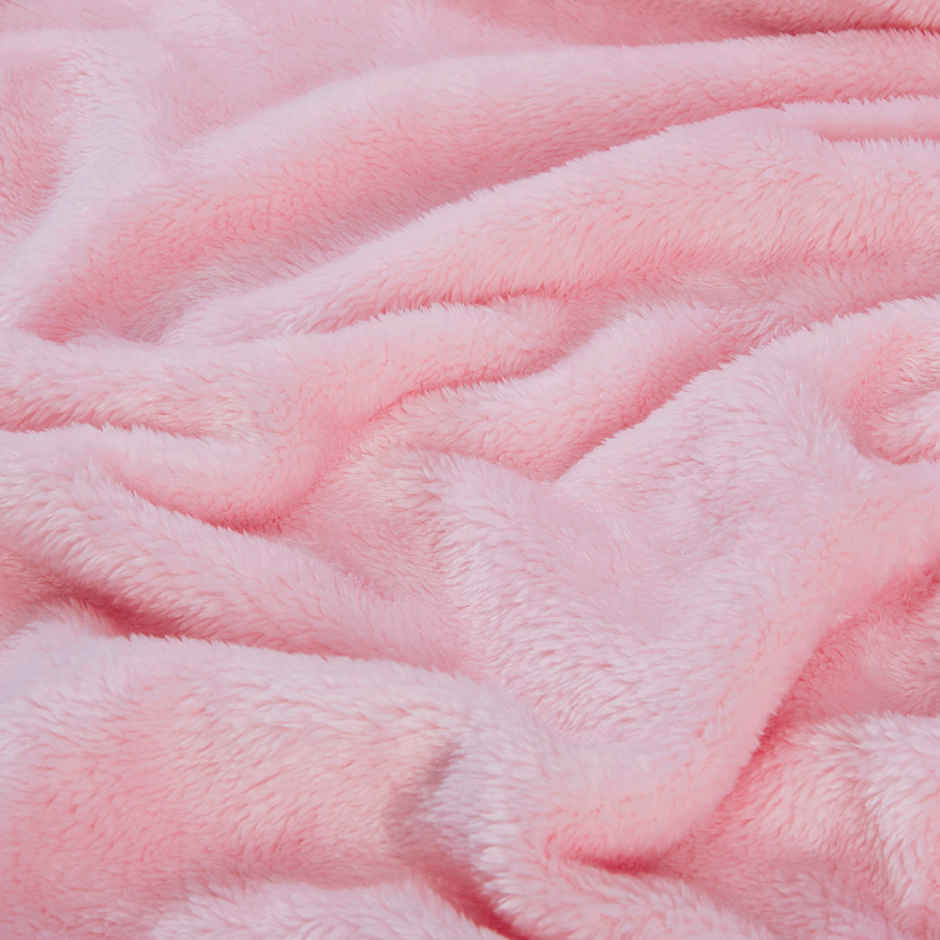Haus & Kinder 450 GSM Hooded Blanket | New Born Baby | 0 to 6 Months | Baby Pink - 75 x 75 cm