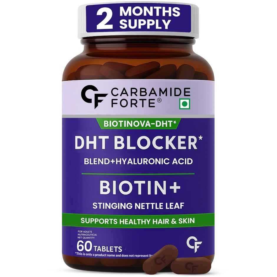 Carbamide Forte DHT Blocker with Biotin Tablets for Hair Growth