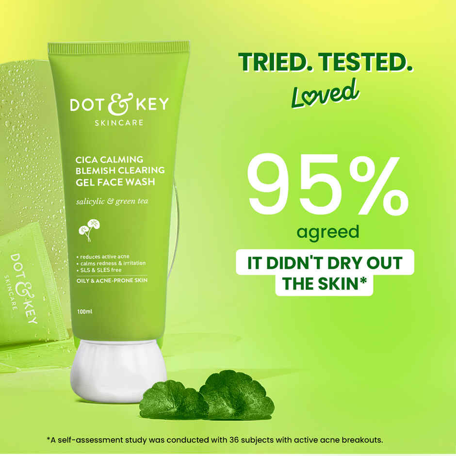 Dot & Key Cica Salicylic Face Wash With Tea Tree Oil For Oily Acne Prone Skin