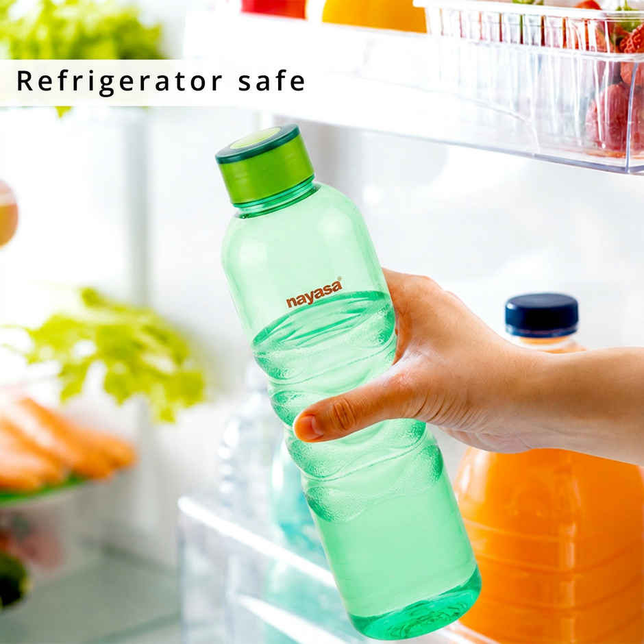 Nayasa Revello Plastic Water Bottle 1000 ml BPA Free Fridge Bottle | Green