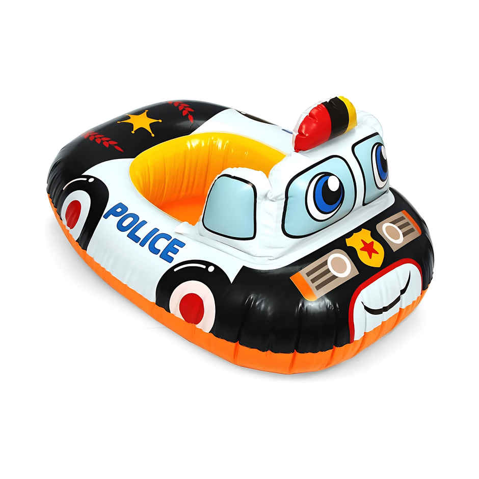 Toyshine Inflatable Police Theme Swimming Float Tube (Black, 1-3 Years)