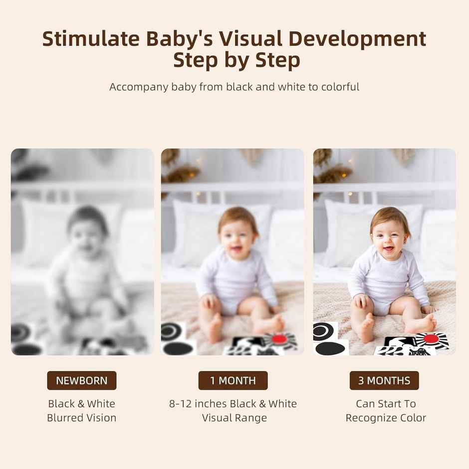 Webby High Contrast Baby Flashcards Brain Development Toys�for New Born, Infants and Babies