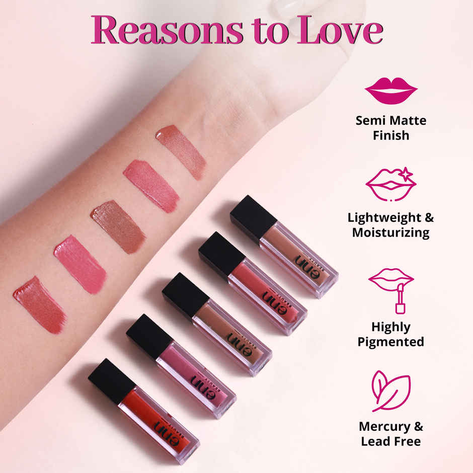 ENN Beauty Semi Matte Liquid Lipsticks | Long-Lasting Color