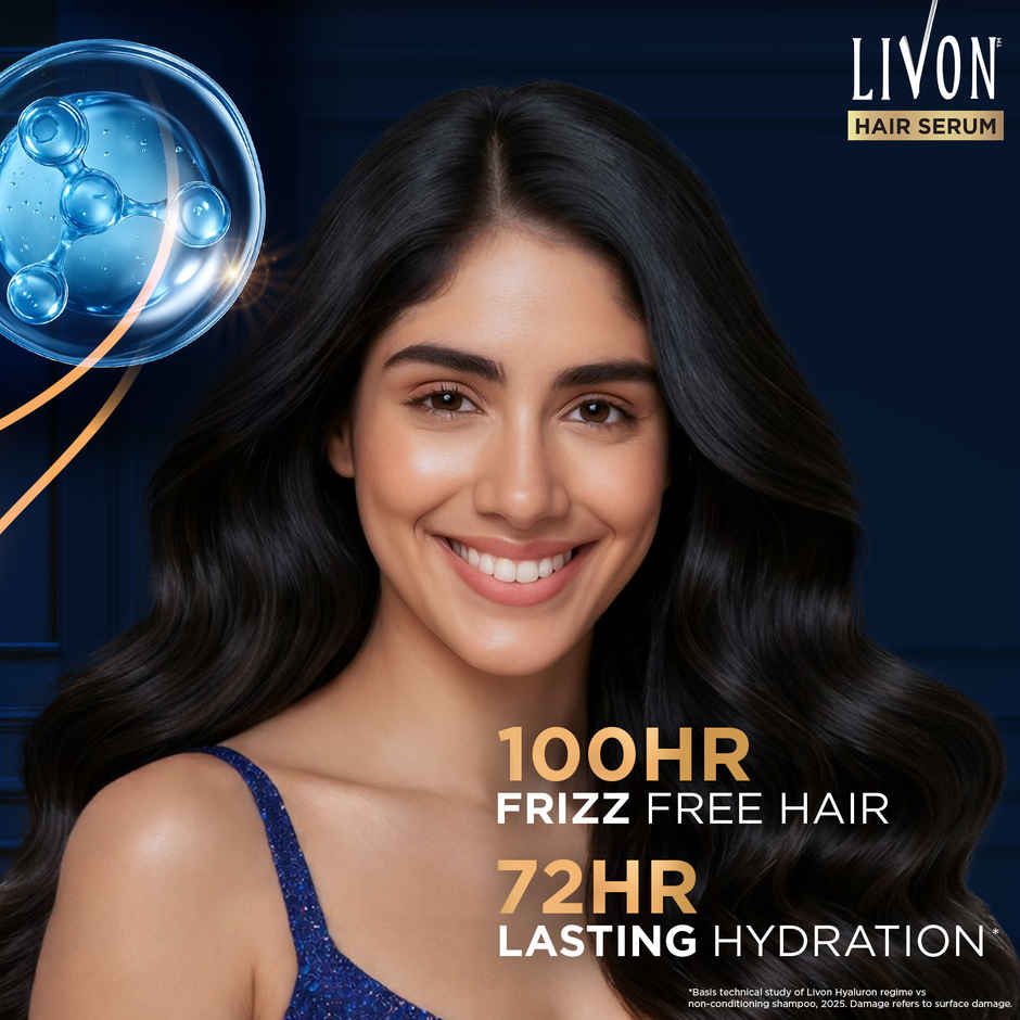 Livon Hyaluron Hair Serum for women & men | 2X Softer & Shiny Hair