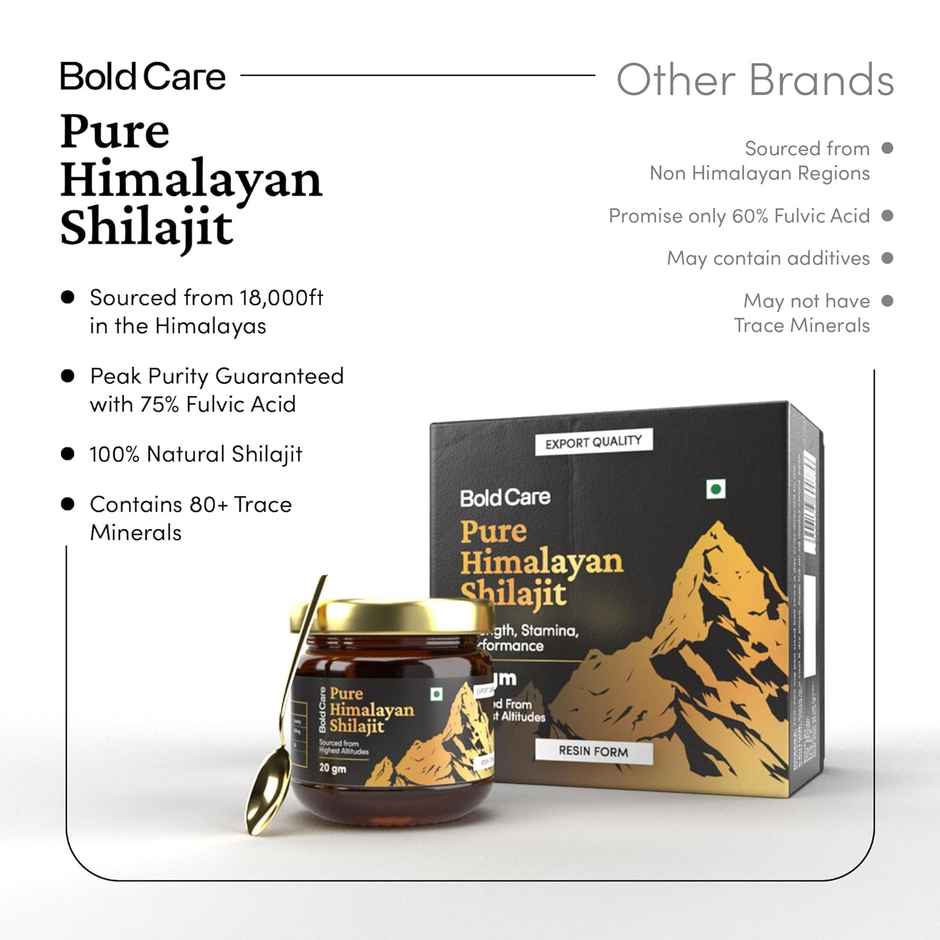 Bold Care Himalayan Shilajit Resin - Authentic, Pure & Premium Quality