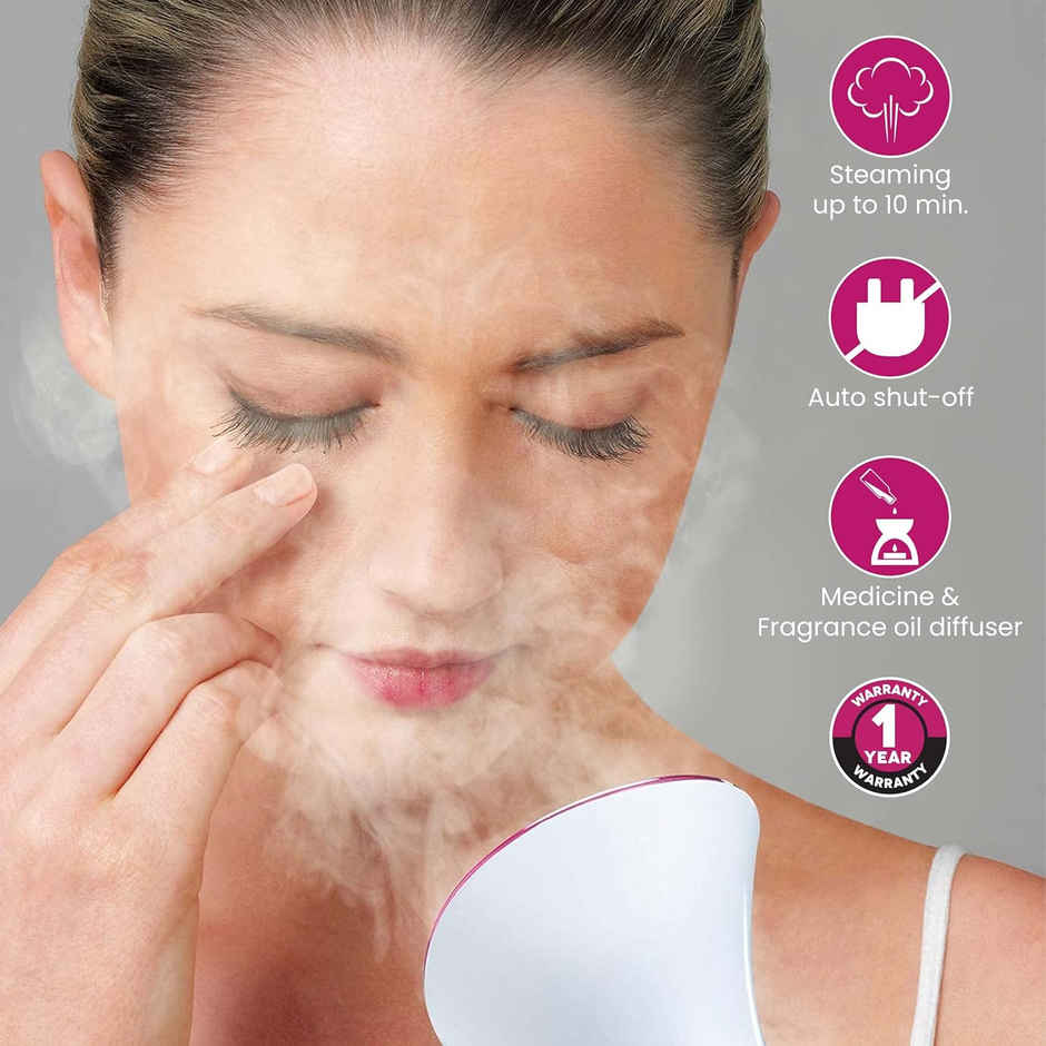 Agaro Facial Steamer With Nano Ionic Hotsteaming Technology Opening Skin Pores,100 Ml Water Tank
