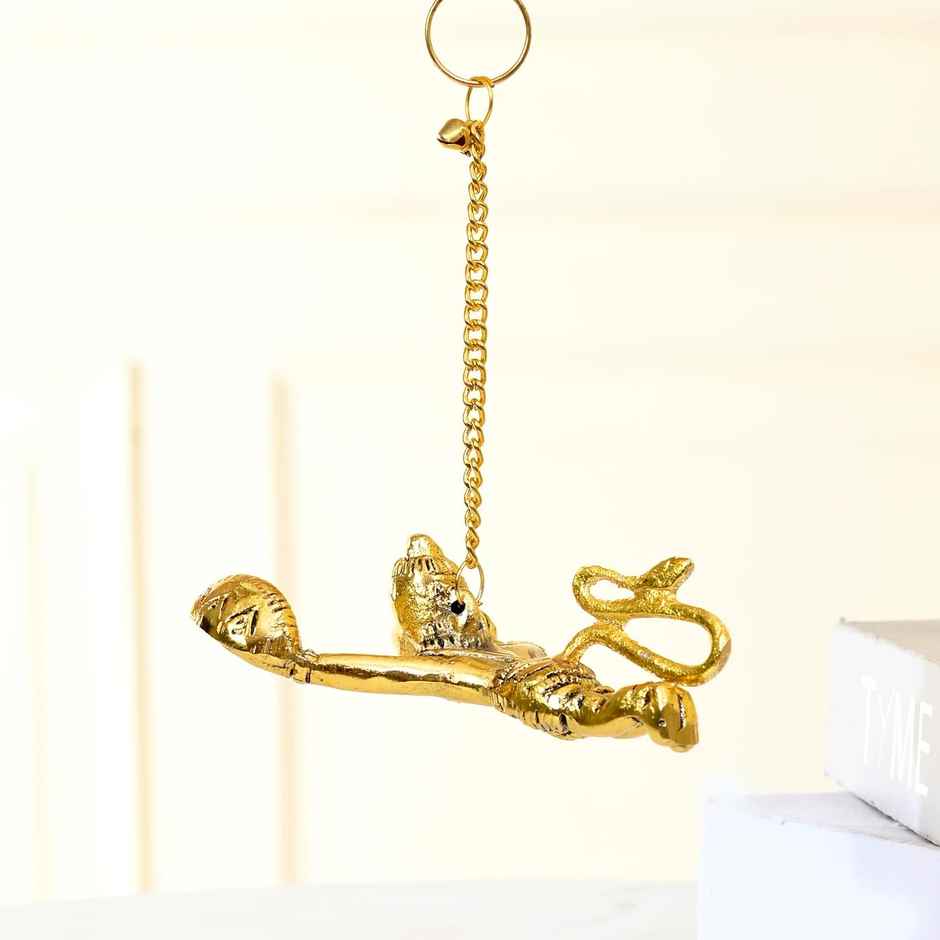 Hanuman Ji Hanging Figurine | Golden Finish | Chandar Idol