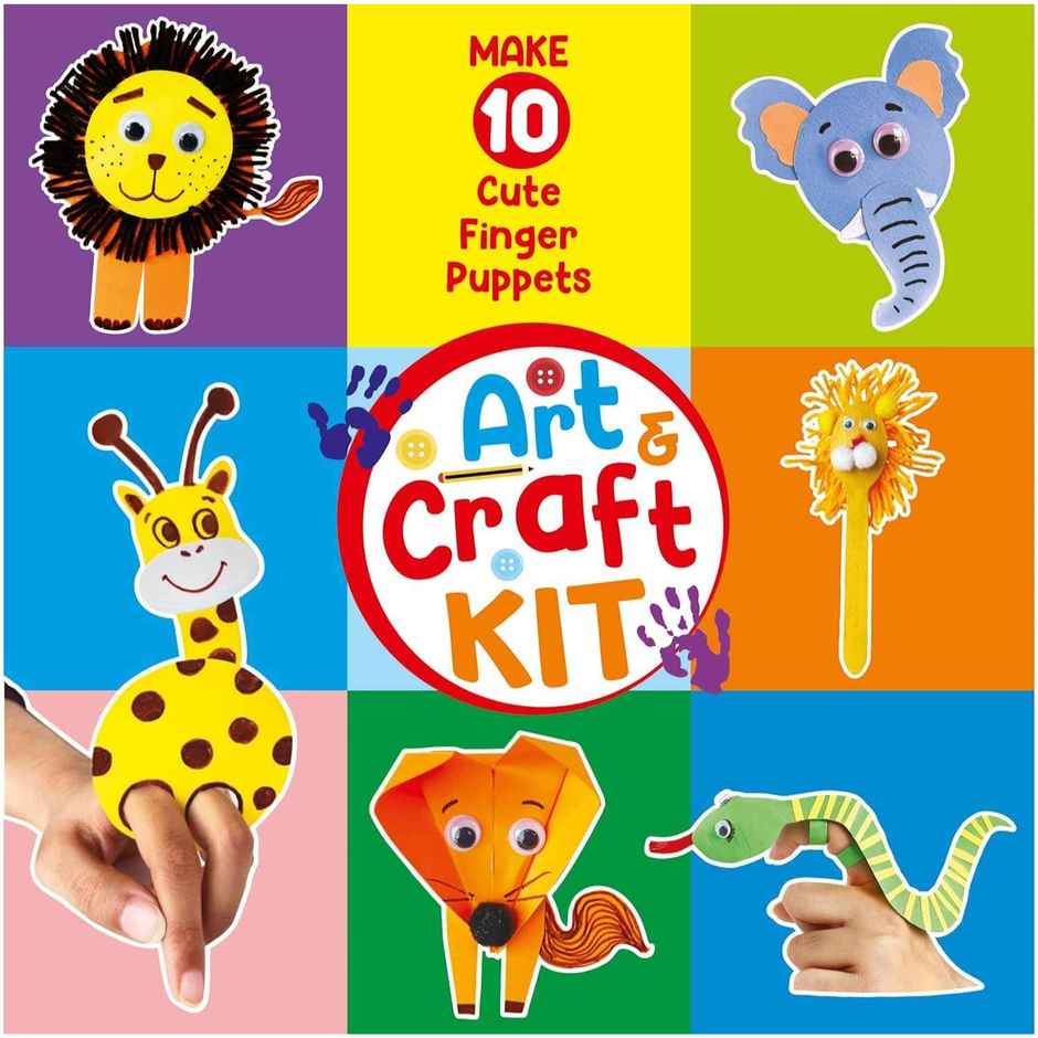Webby Diy Finger Puppets Art And Craft Activity Kit Hobby Kit | School Projects, Craft Supply