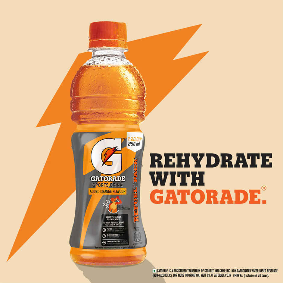 Gatorade Sports Drink - Orange Flavour 250 ml Combo
