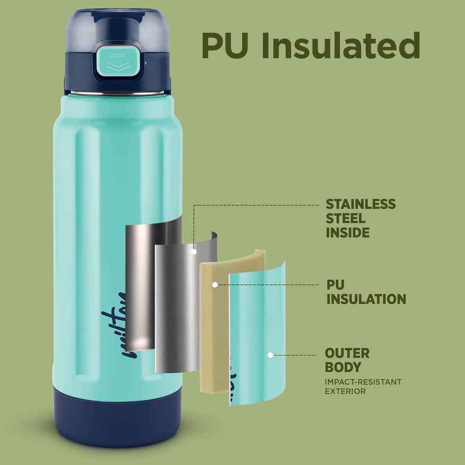 Milton Taurus Steel Insulated Bottle | 560 ml | Light Blue | PU Insulated