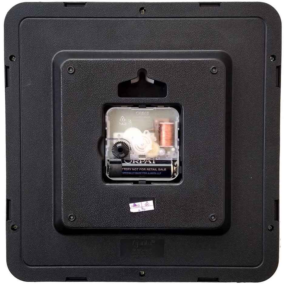 Ajanta Plastic Abstract Black Analog Wall Clock (21.6 cm x 21.6 cm x 3.2 cm)