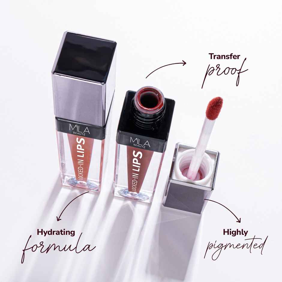 Mila Beaute Transfer-Proof Locked-In Liquid Lipstick- 01 Sweet Berry