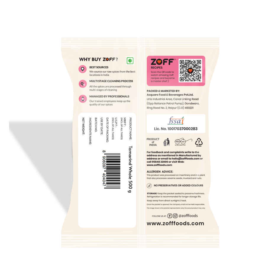 ZOFF Foods Tamarind Whole - Imli