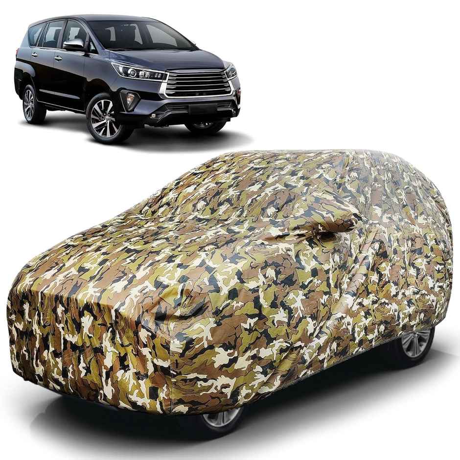 Autofy Defo Car Cover For Toyota Innova Crysta | Year 2016 Onwards Flock Layer Inside