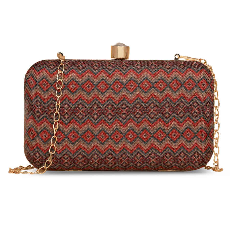 Zouk Gwalior Weaves Clutch - Multicolour