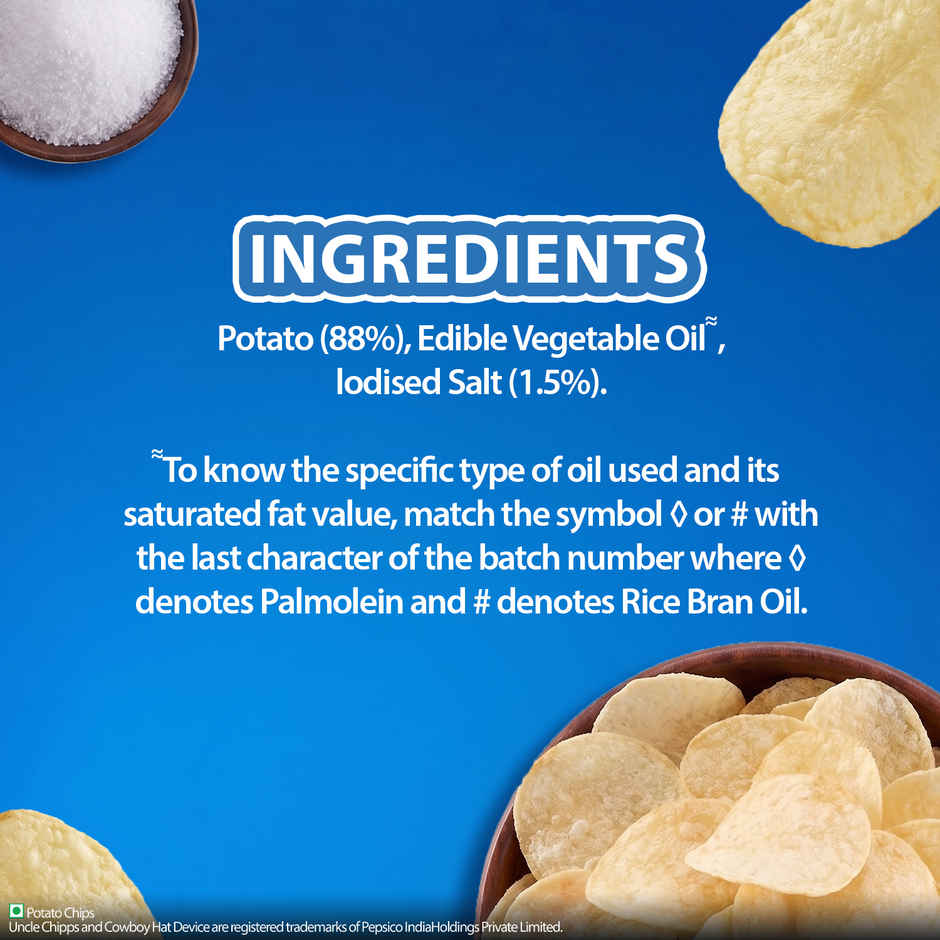 Uncle Chipps Plain Salted | Crunchy Potato Chips