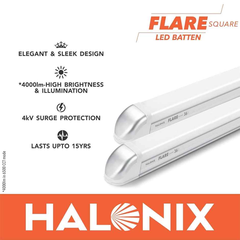 Halonix 36W 4 Ft Tube, Cool White Led Tubelight Batten