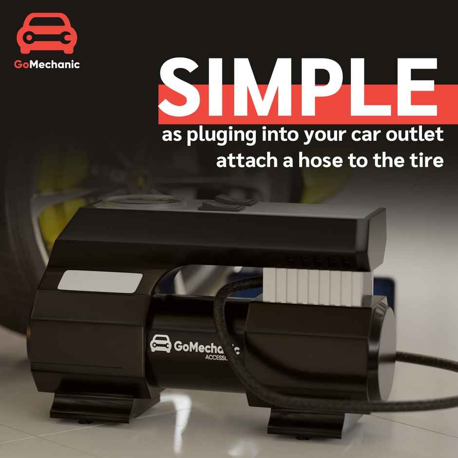 Gomechanic Digital Tyre Inflator For Car-150 Psi, 12V Dc Portable Air Pump With Led Light