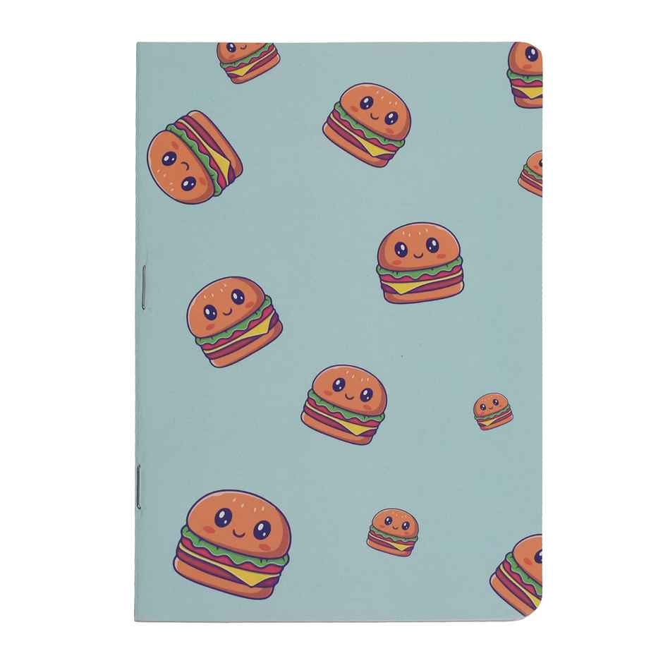 Papboo A5 Unruled Set of 4 Notebooks | 80 Gsm | 40 Pages | 21 x 15 cm | Snacks