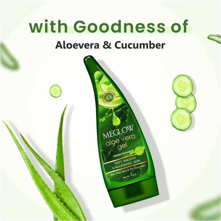 Meglow Aloe Vera Gel with Cucumber for Deep Hydration & Nourishment